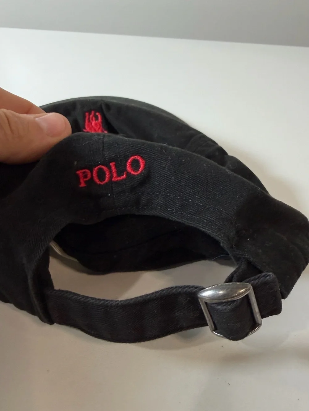 Polo Ralph Lauren Black Kids Cap with Red Pony Logo